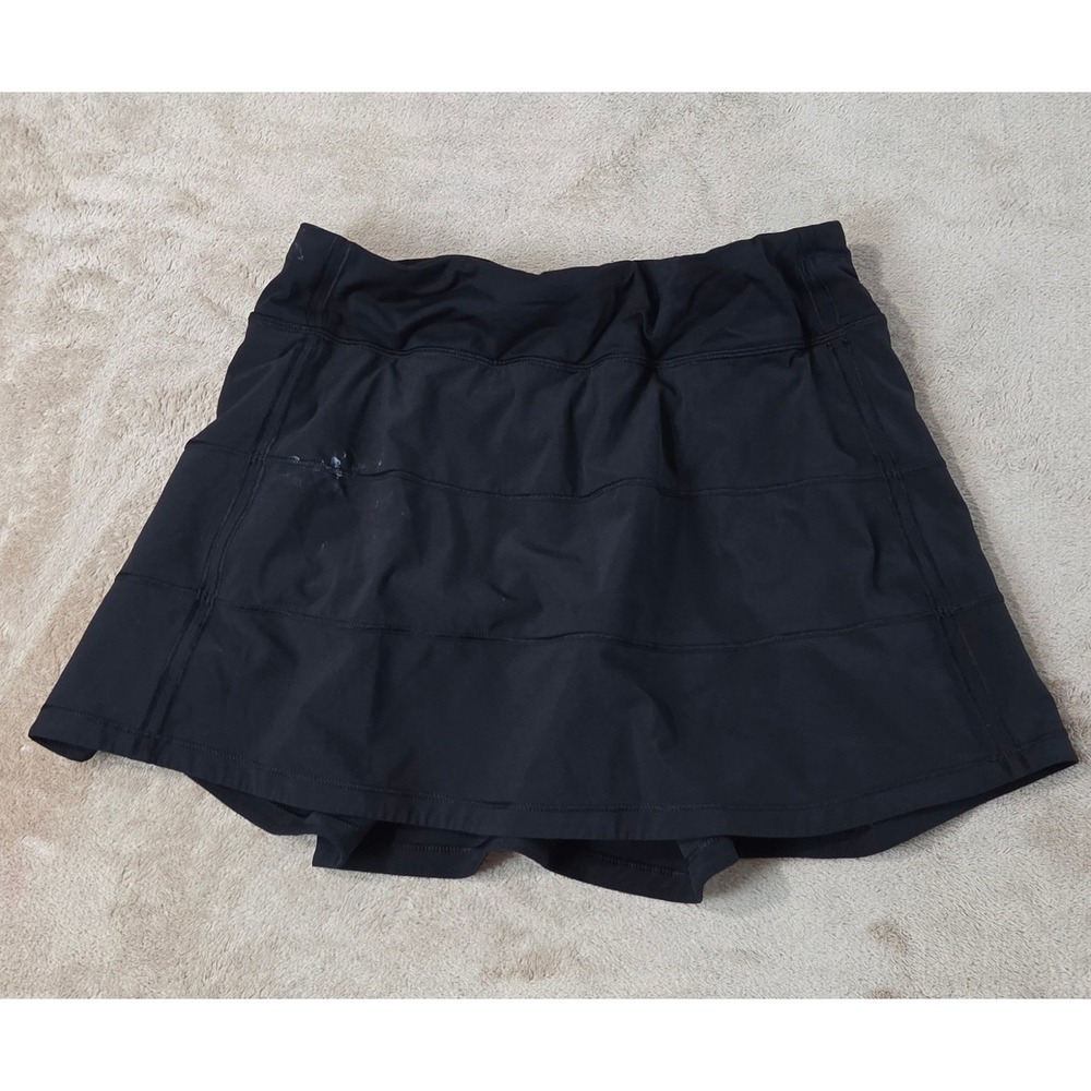 Lululemon Pace Rival Skirt (Tall) *4-way Stretch 15" Black Size 6 2nd Release